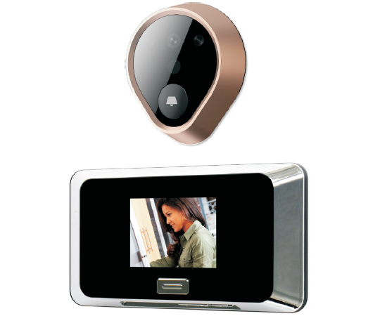 COLOR VIDEO DOOR-VIEWER WITH BELLPUSH